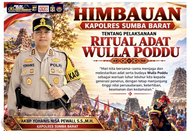 Kapolres Sumba Barat imbau Masyarakat Wujudkan Ritual Adat Wulla Poddu Yang Aman