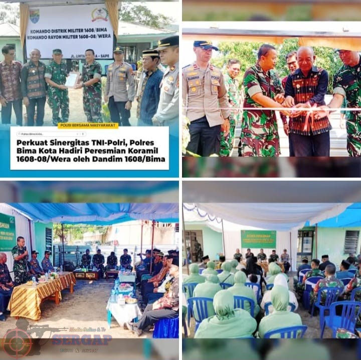 Dandim 1608/Bima Resmikan Koramil 08/Wera, Kapolres Bima Kota dan Muspida serta Tokoh Masyarakat Beri Apresiasi