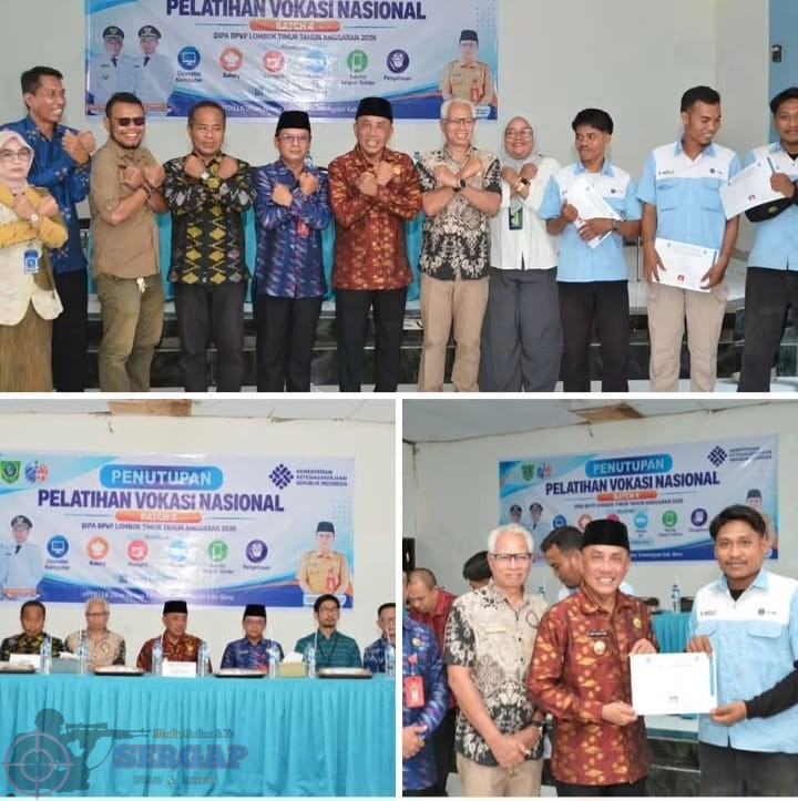 Bupati Bima Tutup Pelatihan Vokasi Nasional Batch IV