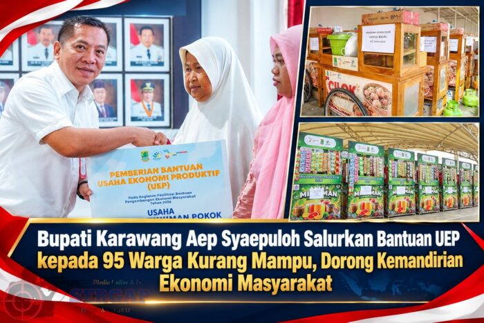 Bupati Karawang Aep Syaepuloh Salurkan Bantuan UEP kepada 95 Warga Kurang Mampu, Dorong Kemandirian Ekonomi Masyarakat