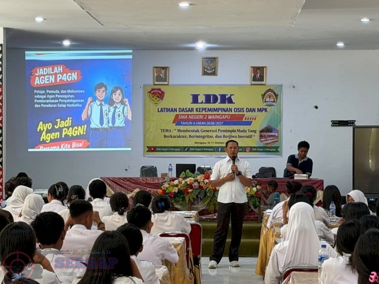 Cegah Penyalahgunaan Narkoba, Satresnarkoba Polres Sumba Timur Edukasi 67 Pengurus OSIS SMAN 2 Waingapu