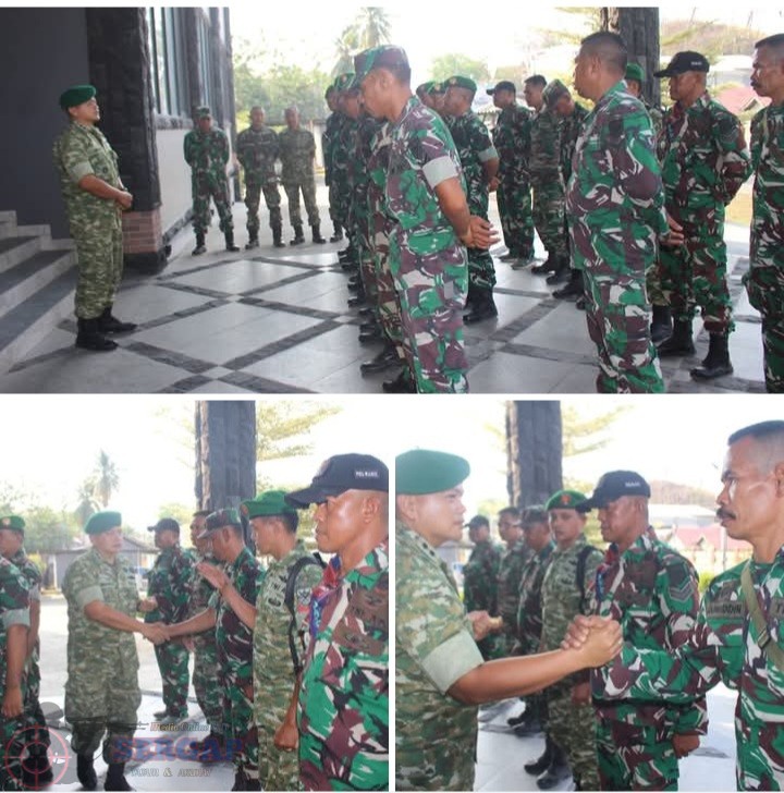 Lepas 17 Personel Pindah Tugas Ke Kodam XXX/Rinambora, Dandim 1608/Bima: Pegang Teguh Sapta Marga dan Sumpah Prajurit