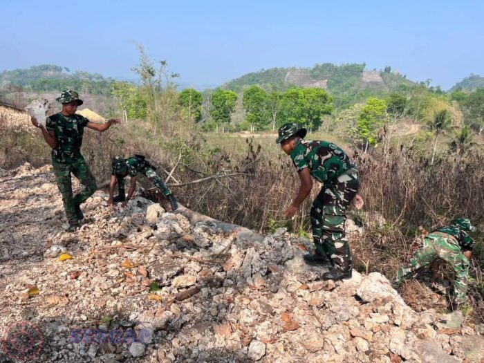Program TMMD Dalam Pembuatan Jalan Mendapat Antusias Bantua Besar Dari Masyarakat
