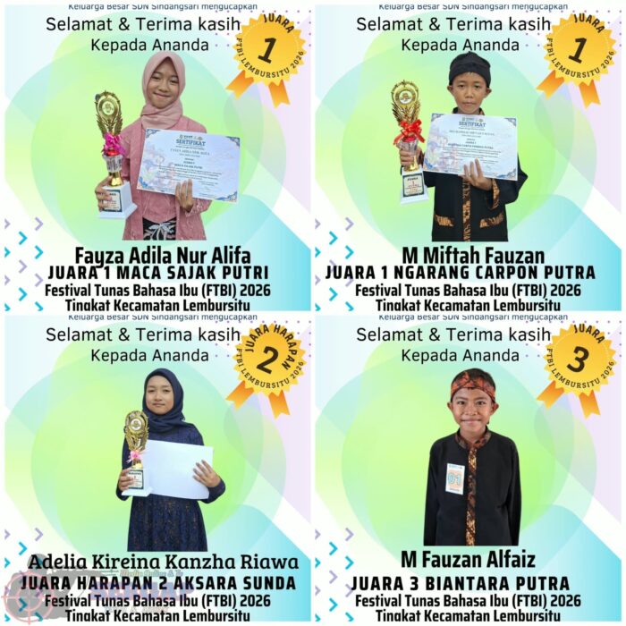 SDN Sindangsari Raih Juara Umum FTBI Tingkat Kecamatan Lembursitu Tahun 2026